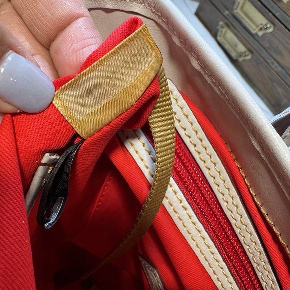 Dooney & Bourke Florentine Vacchetta Small Pocket Satchel Gray Italian Leather - Picture 15 of 16